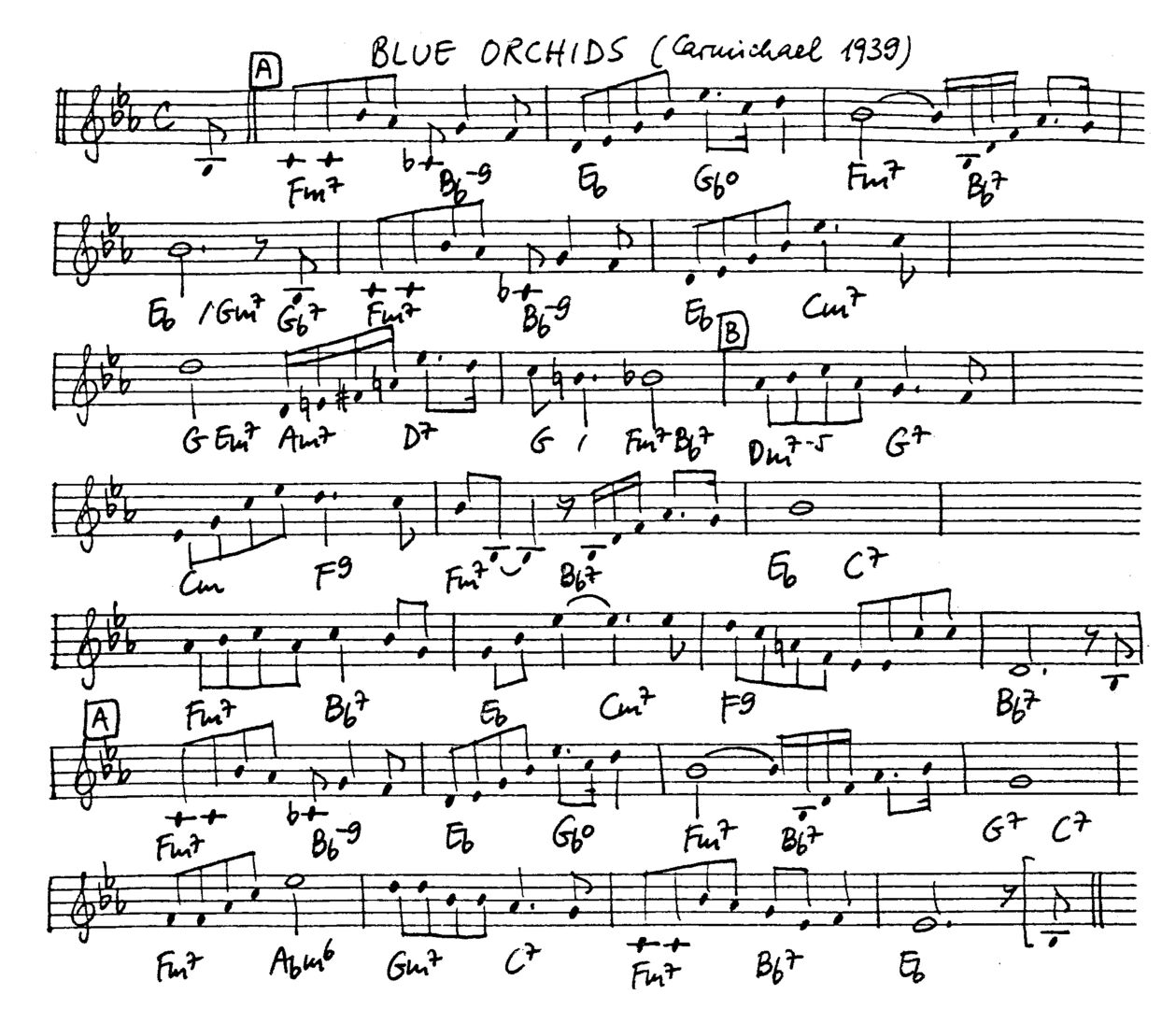 blue orchids leadsheet – book us for your next 20s or gatsby event